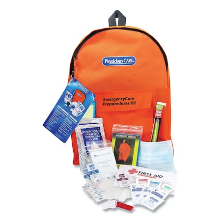 Physicianscare Emergency Preparedness First Aid Backpack, 43 Pieces/Kit 90123